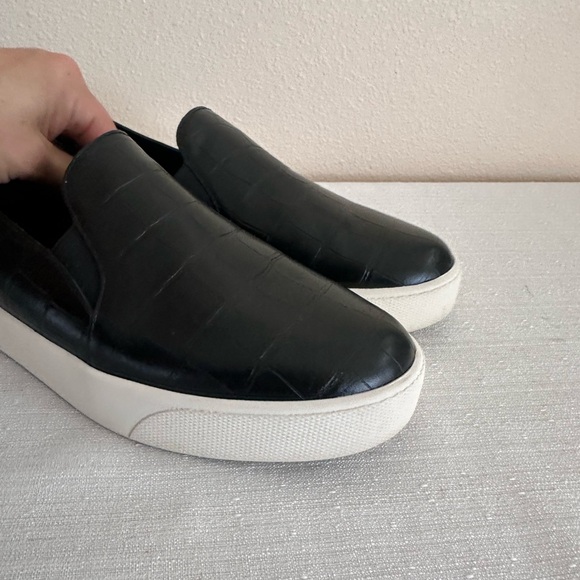 Cole Haan GrandSeries Croc Black Leather Slip On Casual Sneakers Women’s 8B - Picture 6 of 13